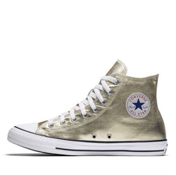 converse gold high tops
